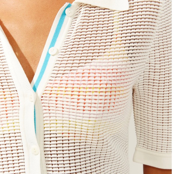 Solid and striped mesh cover up dress - perfect condition - Picture 4 of 8